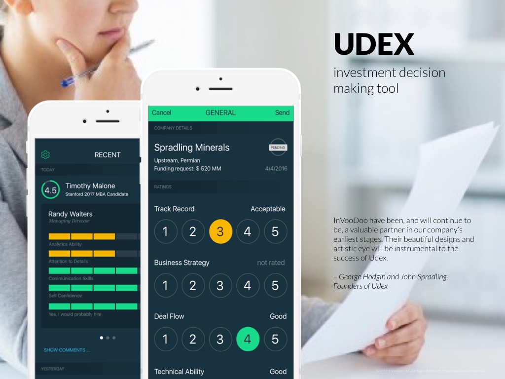 Udex – investment decision making tool